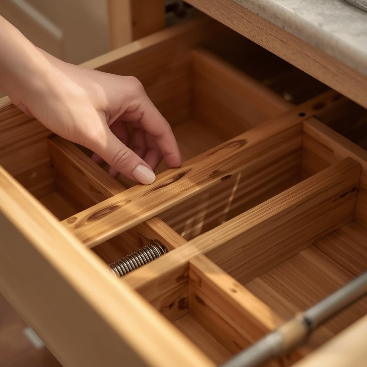 Nest Signature Bamboo Drawer Dividers for Kitchen Organization League City Texas
